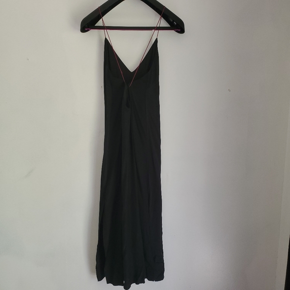 Rag & Bone Parker Black Silk Slip Dress with Pink Straps Women's Size 2 - Picture 6 of 9